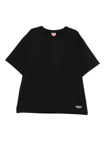 Kenzo Logo Cotton T-shirt In Black