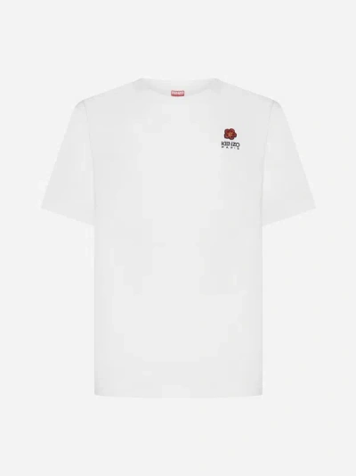 Kenzo Embroidered Tiger Motif T-shirt In White