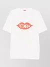 Kenzo Graphic Print Round Neck Short Sleeve T-shirt In Metallic