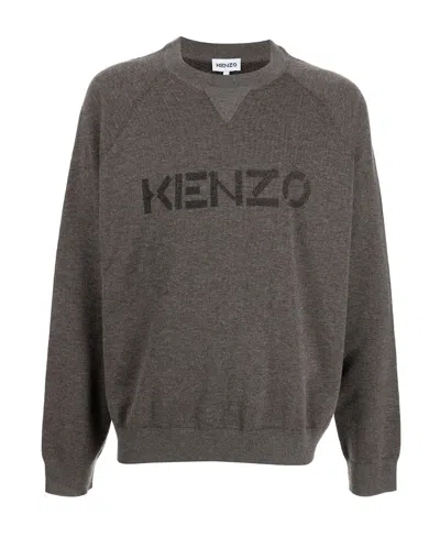 Kenzo Logo Crew-neck Jumper In Black