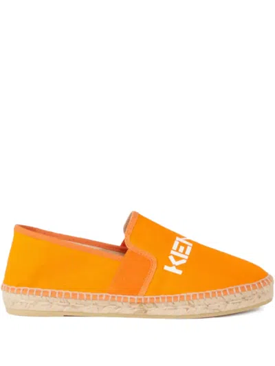 Kenzo Logo-detail Espadrilles In Orange