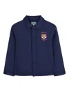 Kenzo Logo-detail Jacket In Blue