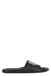 Kenzo Boke Flower Logo-embossed Slides In Black