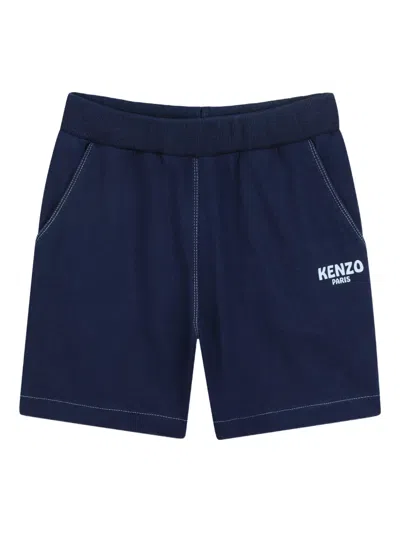 Kenzo Kids' Logo-detail Shorts In Blue