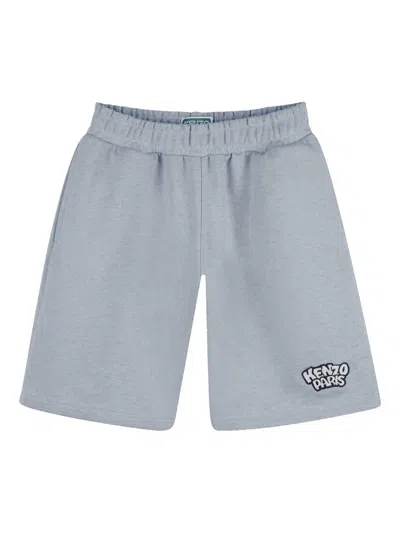 Kenzo Kids' Logo-detail Shorts In Gray