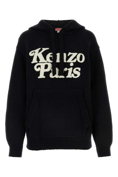 Kenzo X Verdy Chunky-knit Hoodie In Black