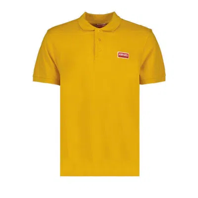 Kenzo Logo Detailed Polo Shirt In Yellow