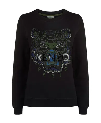 Kenzo Logo Details Sweater In Black