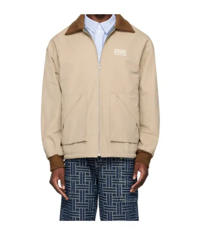 Kenzo Logo Double-sided Casual Jacket In Nude