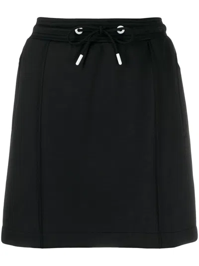 Kenzo Logo Emblem Straight Skirt In Black