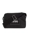 Kenzo Logo-embossed Messenger Bag In Black