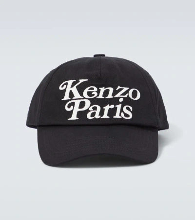 Kenzo Logo Embroidered Baseball Cap In Black