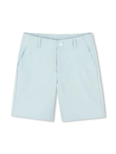 Kenzo Kids' Logo-embroidered Bermuda Shorts In Blue