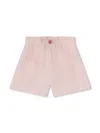 Kenzo Logo-embroidered Button-fastening Shorts In 粉色