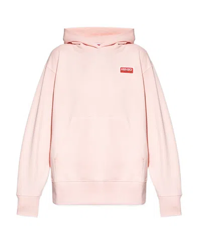 Kenzo Logo-embroidered Cotton Hoodie In Multicolor