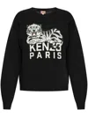 Kenzo Logo-printed Crewneck Sweater In Black