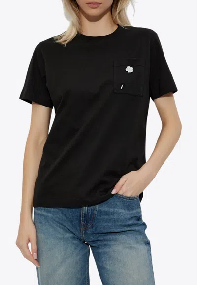 KENZO LOGO-EMBROIDERED CREWNECK T-SHIRT