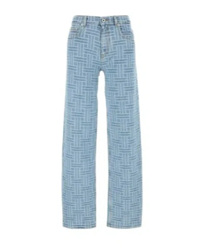 KENZO KENZO LOGO EMBROIDERED DENIM JEANS