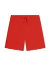 Kenzo Logo-embroidered Drawstring Shorts In Red