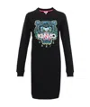 Kenzo Logo Embroidered Dress In Black