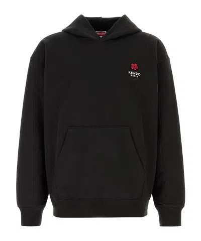 KENZO KENZO LOGO EMBROIDERED HOODED SWEATSHIRT