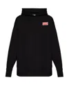 Kenzo Logo-embroidered Hoodie In Black