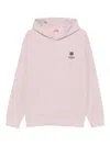 Kenzo Logo-embroidered Hoodie In Pink