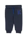 Kenzo Logo-embroidered Leggings In Blue