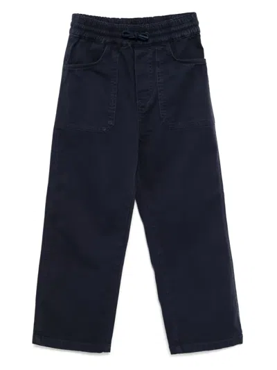 Kenzo Kids' Logo-embroidered Pants In Blue