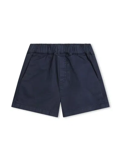 Kenzo Babies' Logo-embroidered Slip-on Shorts In Blue