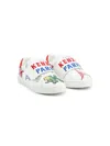 Kenzo Logo-embroidered Sneakers In White
