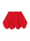 Kenzo Logo-embroidered Stretch-cotton Skirt In Red