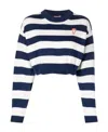 Kenzo 'nautical Stripes' Short Jumper In White