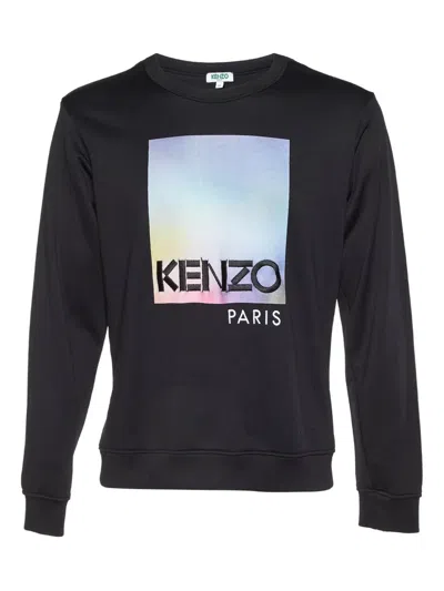 Pre-owned Kenzo Logo-embroidered Sweatshirt In Black