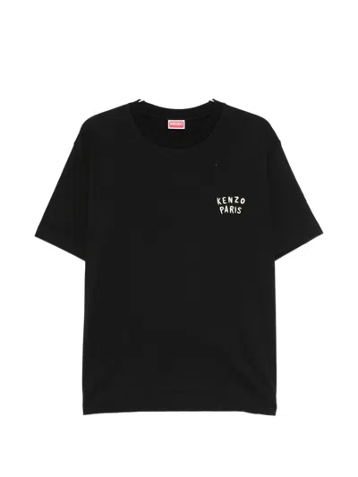 Kenzo Boke Heart Cotton Crew Neck T-shirt In Black