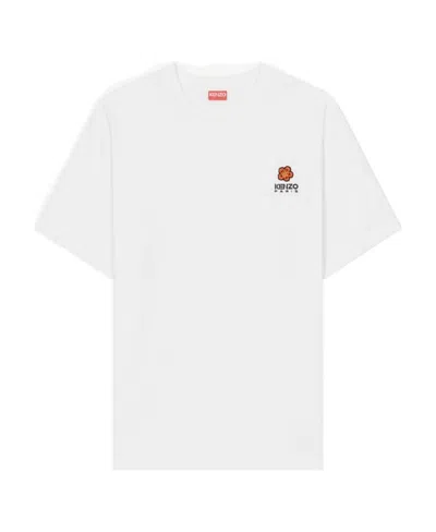 Kenzo Logo-embroidered T-shirt In White