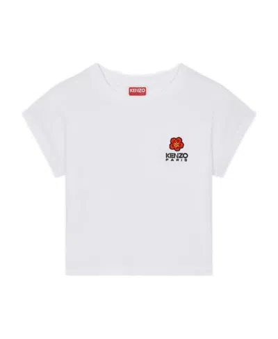 Kenzo Logo-embroidered T-shirt In White