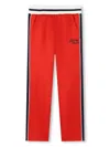 Kenzo Logo-embroidered Track Pants In Red