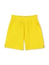 Kenzo Logo-embroidered Track Shorts In Yellow