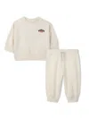 Kenzo Logo-embroidered Tracksuit Set In Neutrals