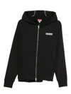 Kenzo Hooded Sweater With Graphic Print And Pockets In Black