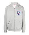 Kenzo Logo-embroidered Zipped Hoodie In White