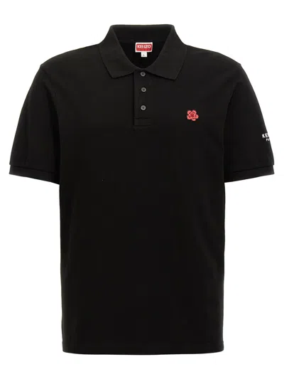 Kenzo Pop Embroidered Polo Shirt In Black