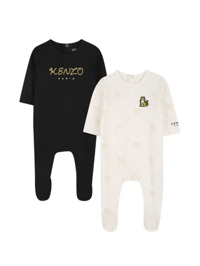 Kenzo Babies' Logo-embroidery Pyjamas (set Of Two) In Multi