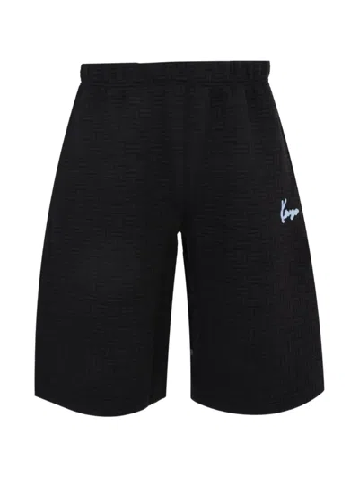 Kenzo Logo-embroidery Shorts In Black