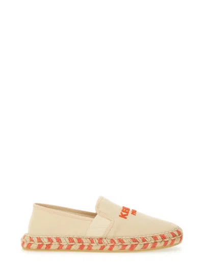 Kenzo Logo Espadrille Flats For Women In Beige