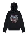 Kenzo Logo Hooded Sweater In Black