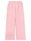 Kenzo Pink Trousers For Girl With Logo In Pink