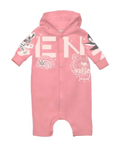 Kenzo Logo Jumpsuit In Pink