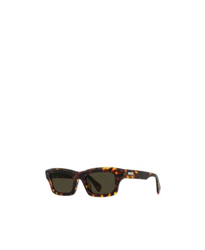 Kenzo Logo Logo Sunglasses In Brown